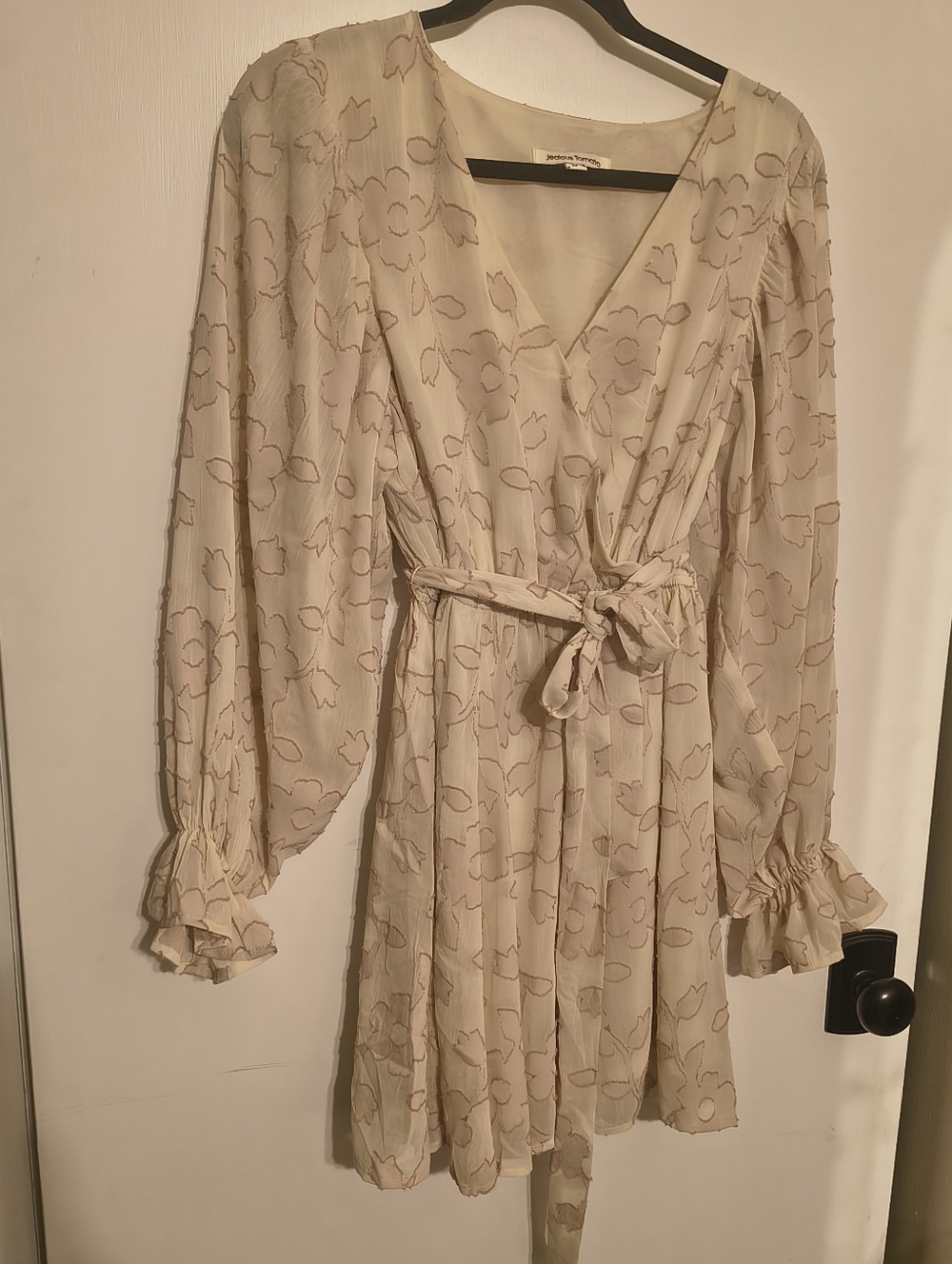 Jealous Tomato Cream Dress with Light Pink Floral Print
